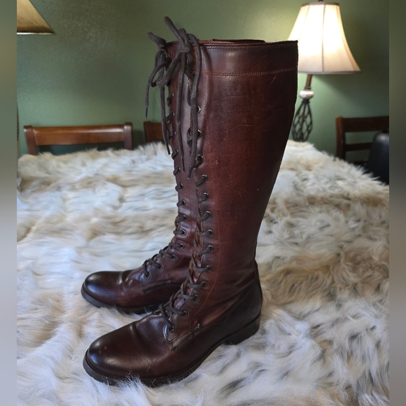 Frye Melissa Tall Lace Up Boots - Picture 9 of 10